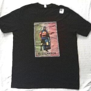 Luchador T-shirt  Black, XL on label, but looks more like a large
